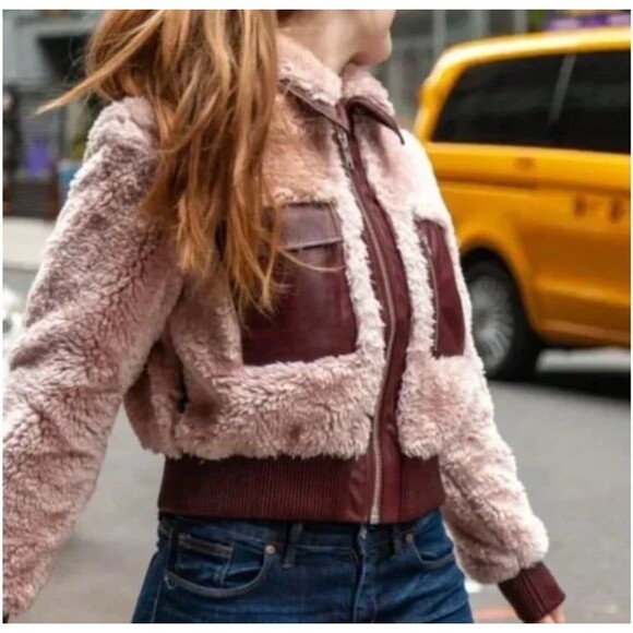 Choosy NWT Luxurious Winter Chic Vintage 90s Streetwear Teddy Fur Bomber Jacket - Picture 2 of 11